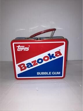 Vintage Topps Bazooka Bubble Gum Tin Lunch Box Collectible NEW Red/Blue 90s